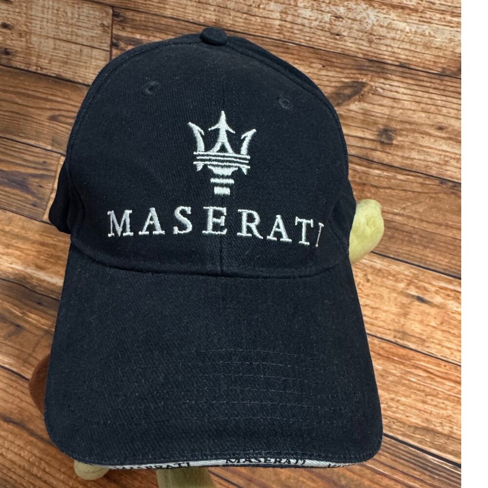 Maserati Hat Cap Strap Back Mens One Size Blue Baseball Embroidered Logo